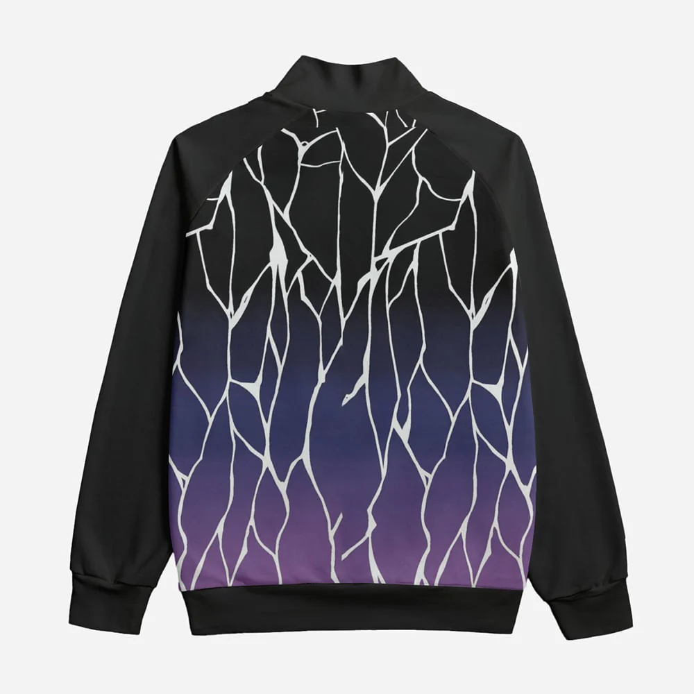 Demon Slayer Insect Pillar Dark Pattern Collar Up Jacket