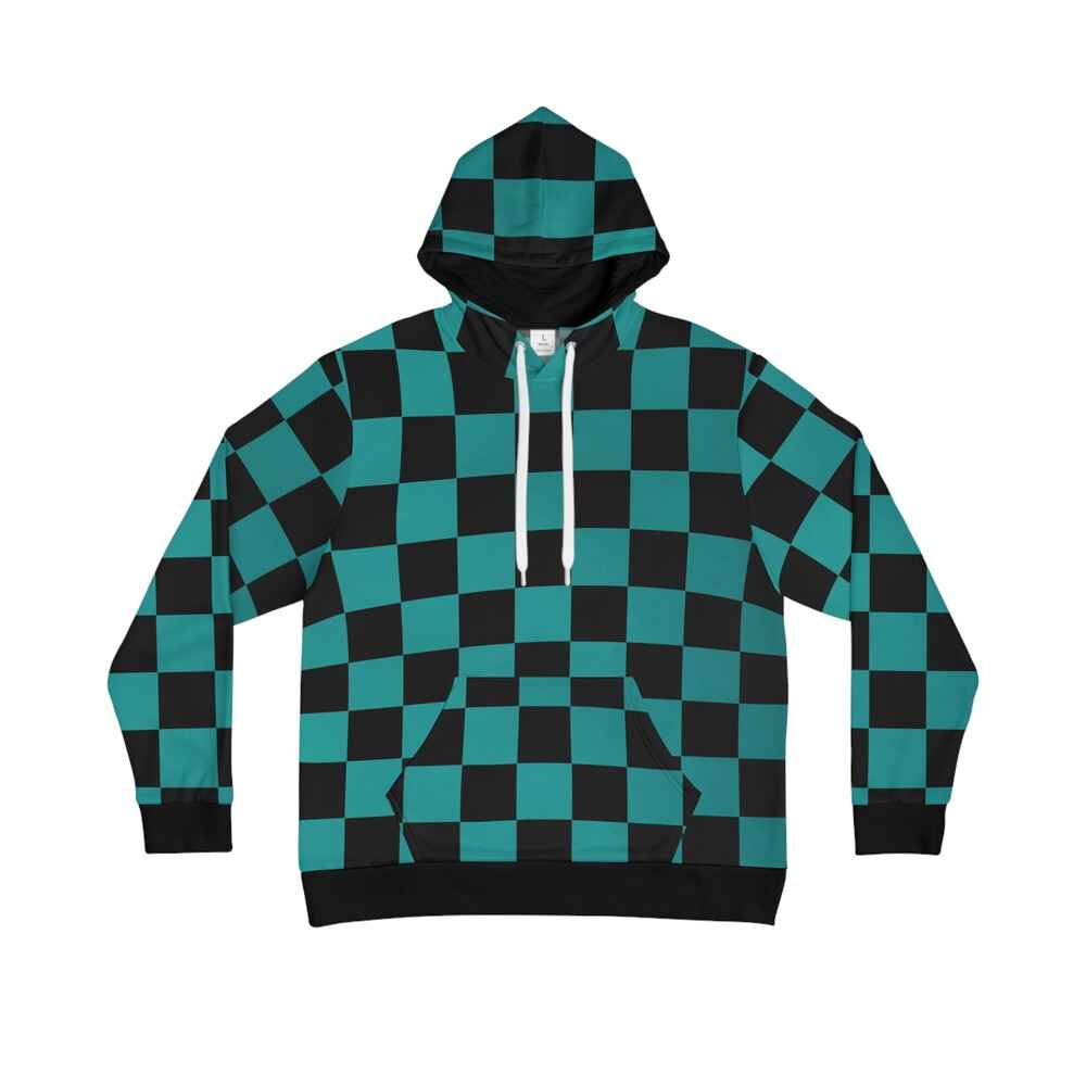 kimetsu na Classic Green Check Pullover Hoodie