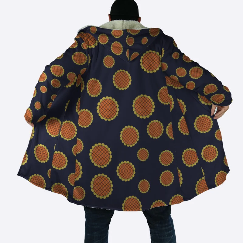 One Piece Luffy Dressrosa Sunshine Island Hooded Cloak Coat
