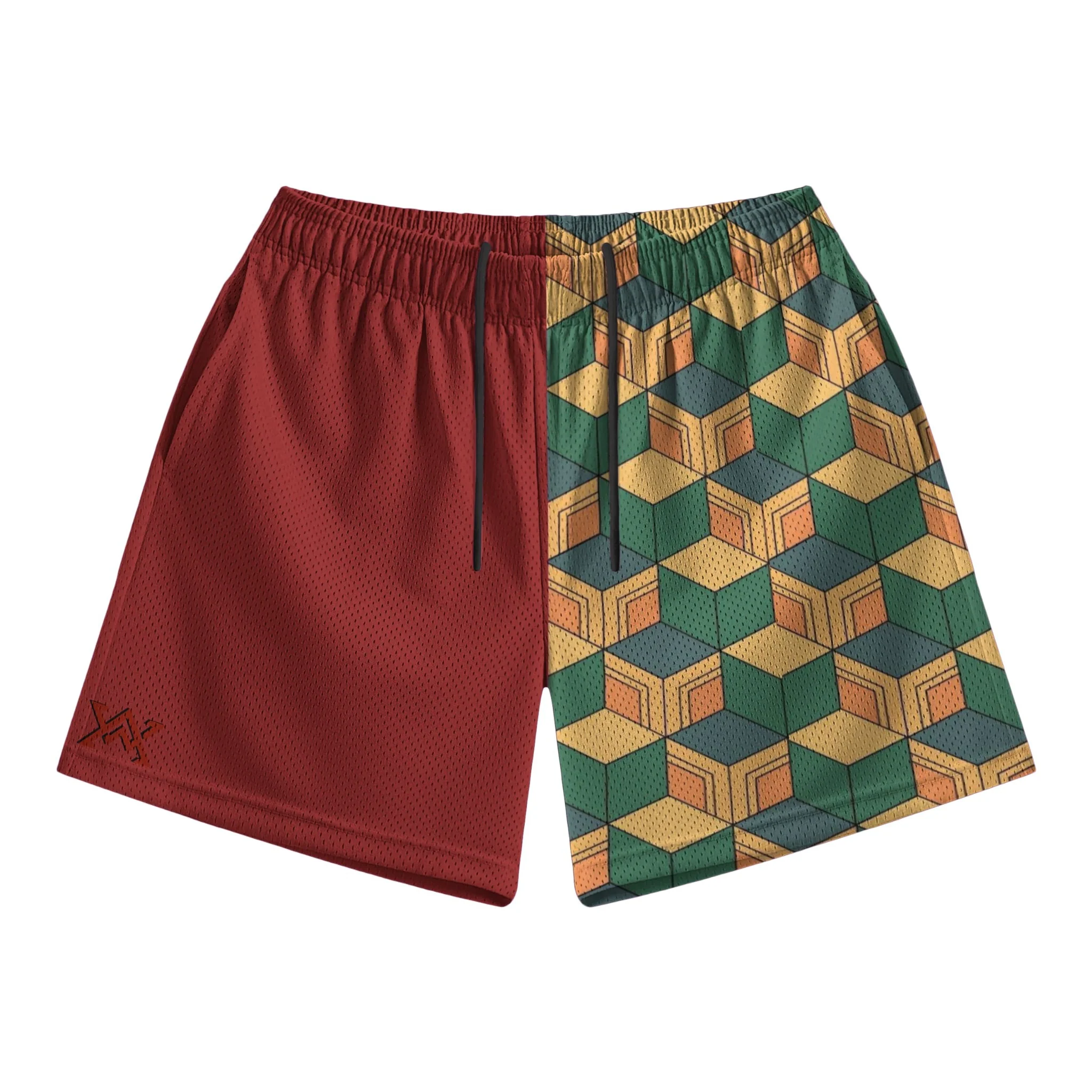Demon Slayer Water Pillar Pattern Mesh Shorts