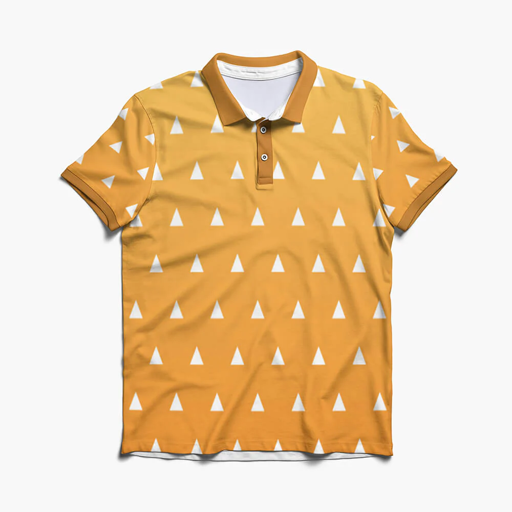 Demon Slayer Thunder Breath Pattern Polo Shirt