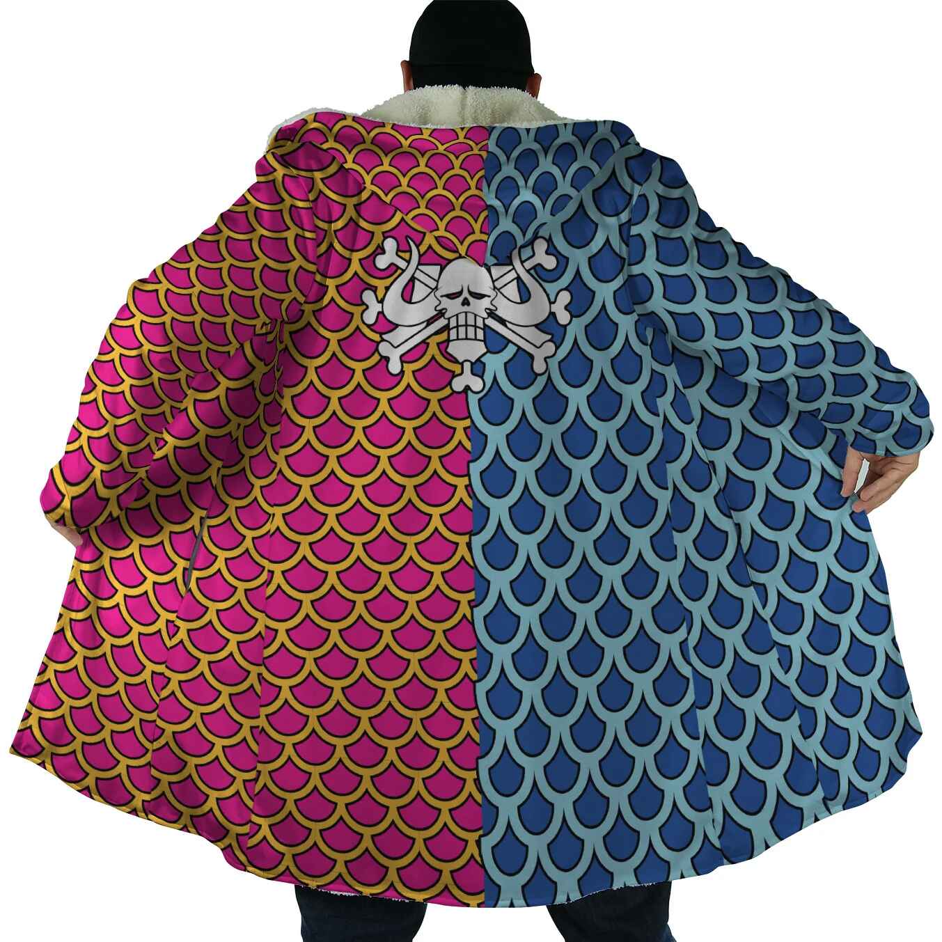 One Piece Kaido King of The Beasts Dragon Scale Hooded Cloak Coat
