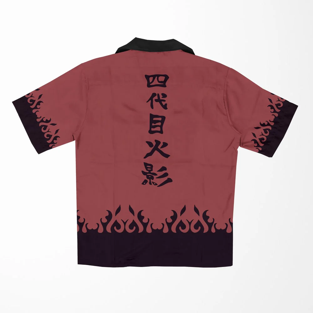 Naruto Chief Shinobi Kenji Button Up Hawaiian Short Sleeved Shirt