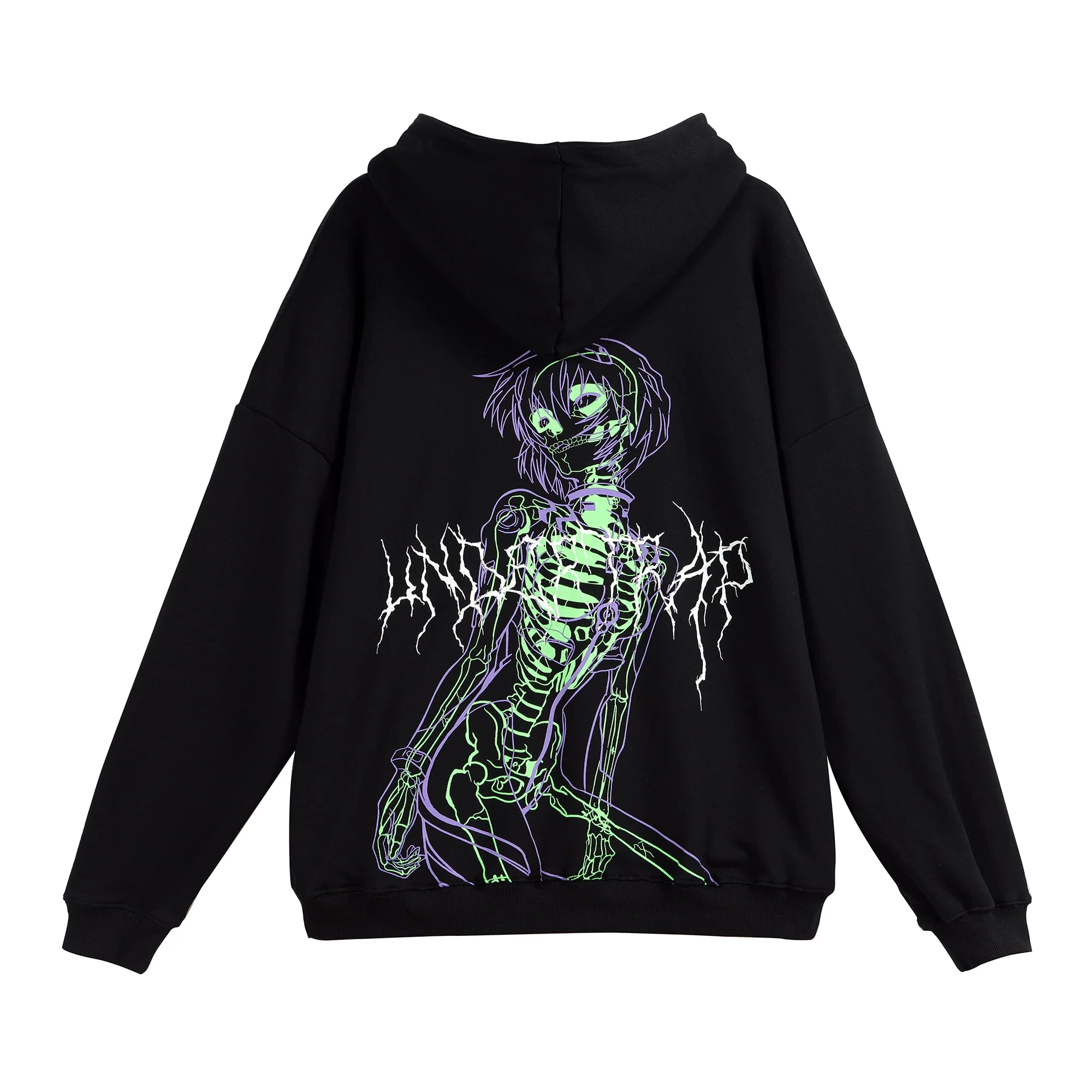 Evangelion Rei Skeleton Brushed Genesis Neon Pullover Hoodie