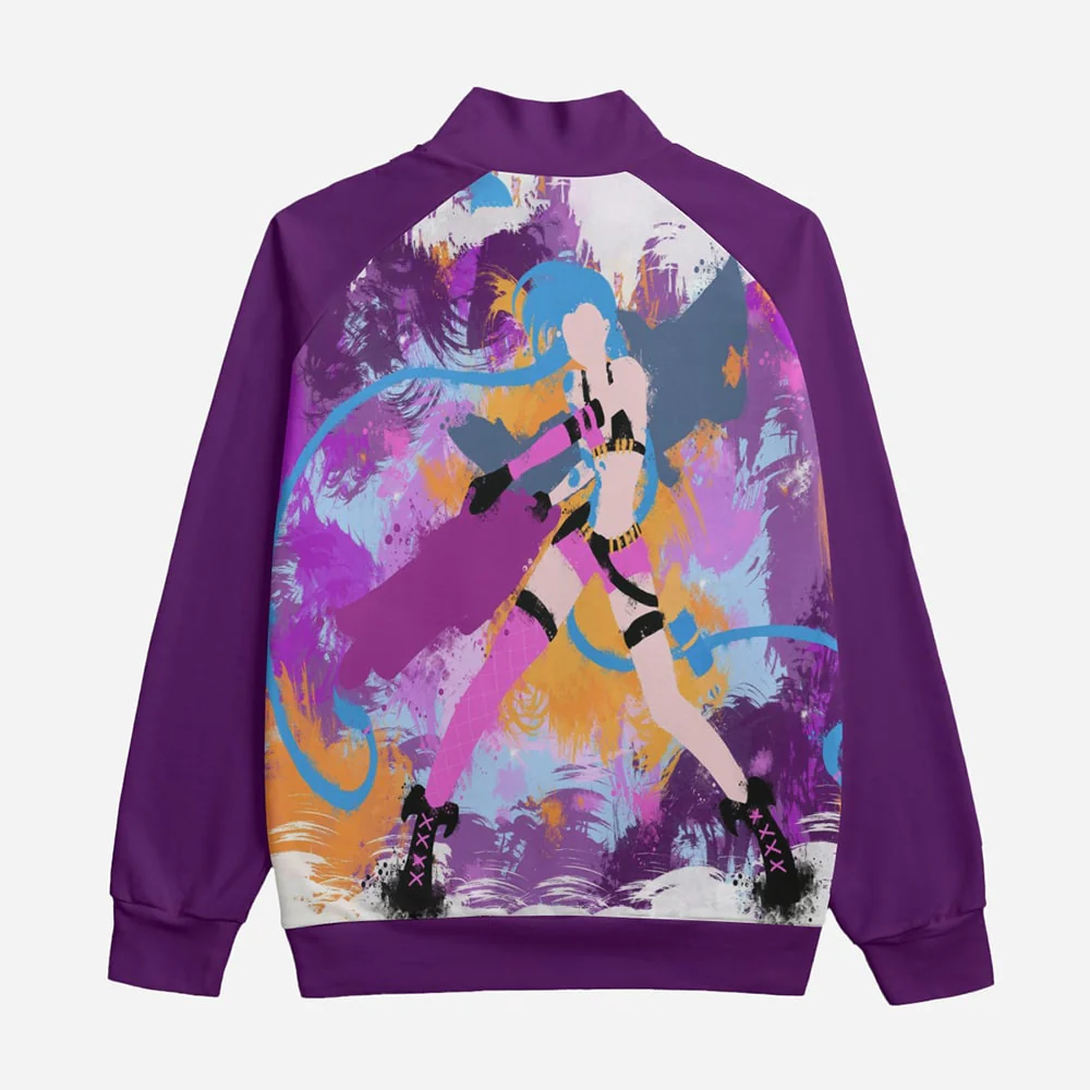 Arcane Jinx LOL Abstract Brushed Arcane Gaming Jacket