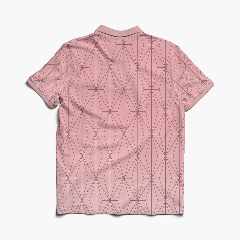 Demon Slayer Classic Hemp Pattern Polo Shirt