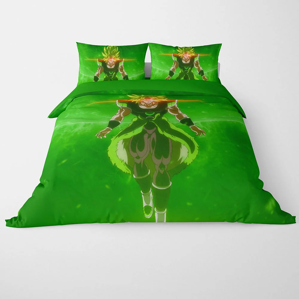 Dragon Ball  Green Saiyan Universe Blend Duvet Cover Set Bedding
