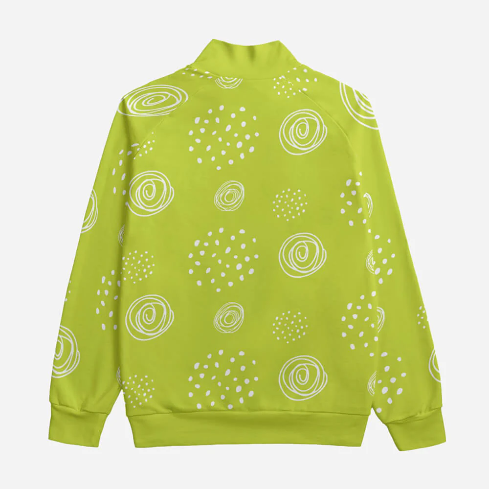 Uzumaki Abstract Whirlpool Collar Up Jacket