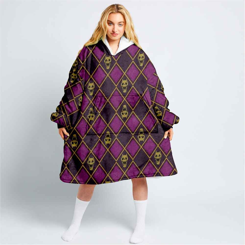 JoJo's Bizarre Killer Queen Pattern Skull Blanket Hoodie