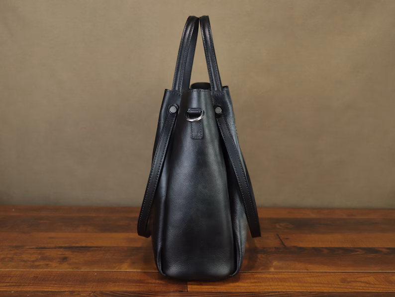 Genuine Leather Handbag Satchel for Women Hand Painted Shoulder Bag Handmade Work Tote Casual Crossbody Purse Personalization Purse