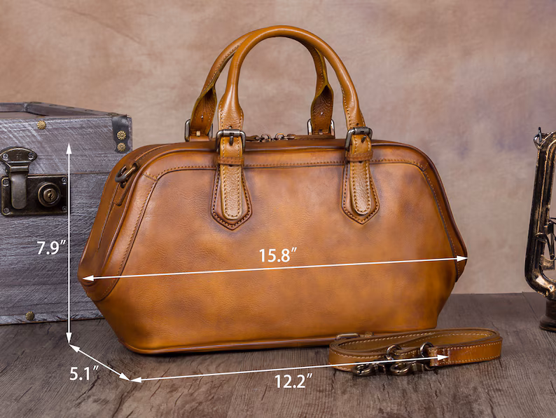 Genuine Leather Handbag for Women Top Handle Handmade Purse Vintage Crossbody Purse Personalization Birthday Gift Over the Shoulder Purses