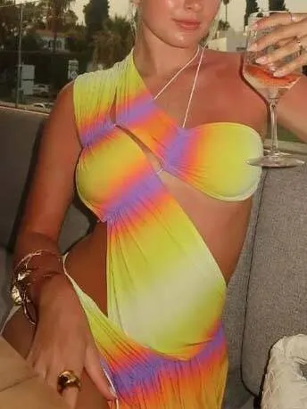 Gradient Cutout Dress