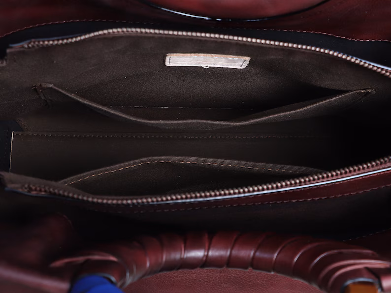 Genuine Leather Handbag for Women Hand Painted Bird Animal Personalized Custom Pattern Handmade Crossbody Bag Shoulder Bag Satchel Purse