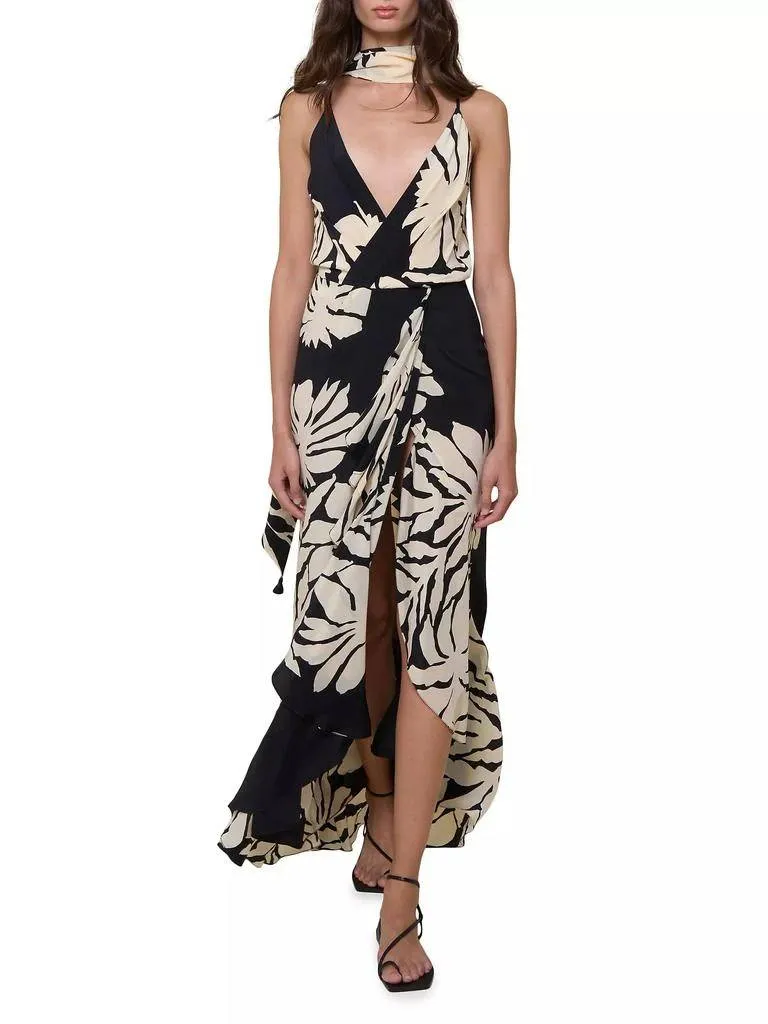 Unique Printed Suspender Maxi Dress