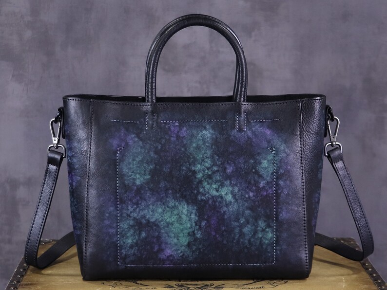 Genuine Leather Top Handle Handbag for Women Retro Satchel Vintage Handmade Crossbody Handbags Shoulder Purse Personalization Gift Work Tote