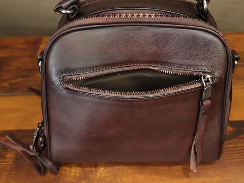 Genuine Leather Shoulder Bags for Women Handmade Crossbody Bag Handbag Hand Painted Satchel Purses Personalization Festival Gift Purse