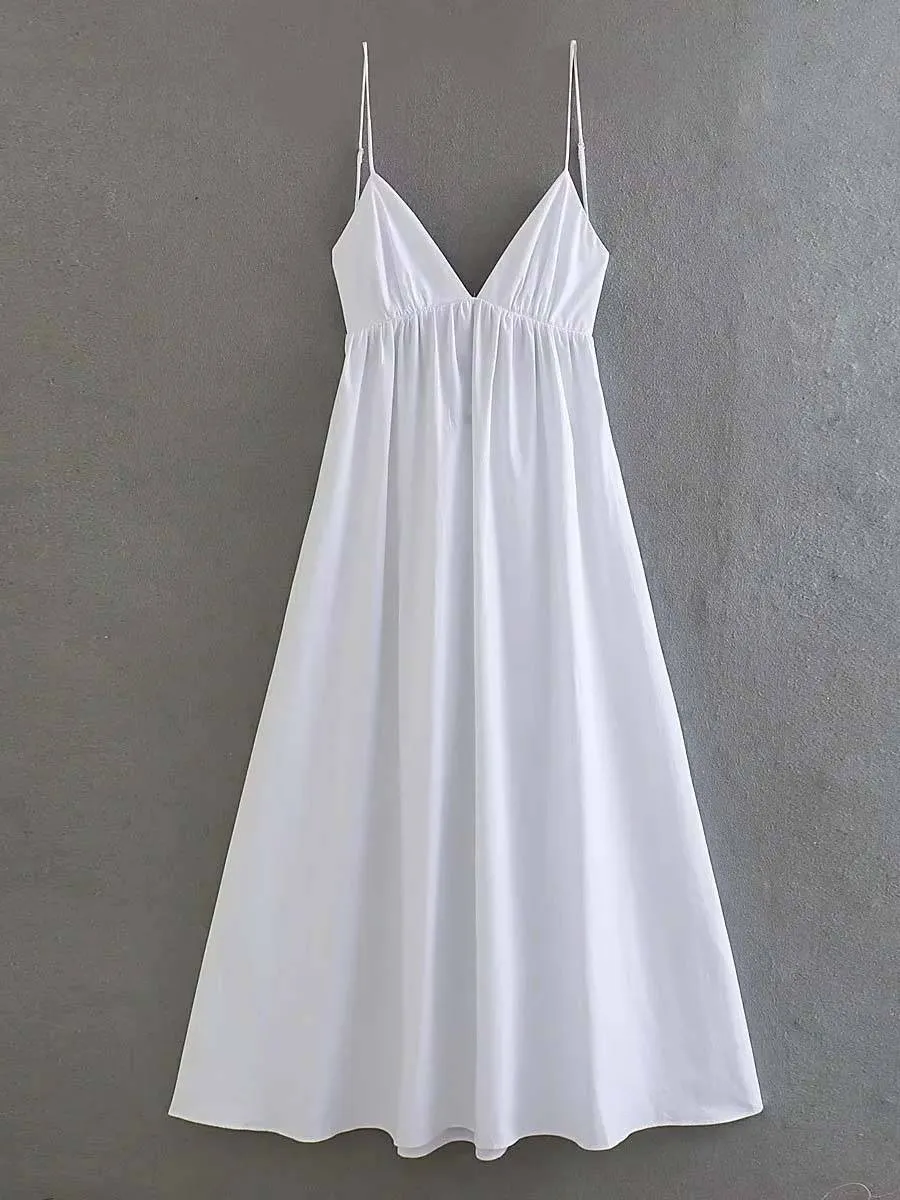 Minimalist Suspender Maxi Dress