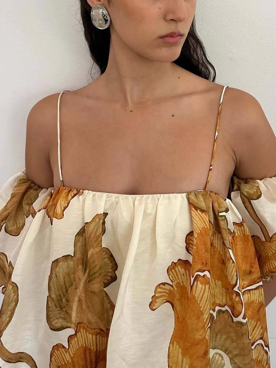 Floral Print Sling Dress