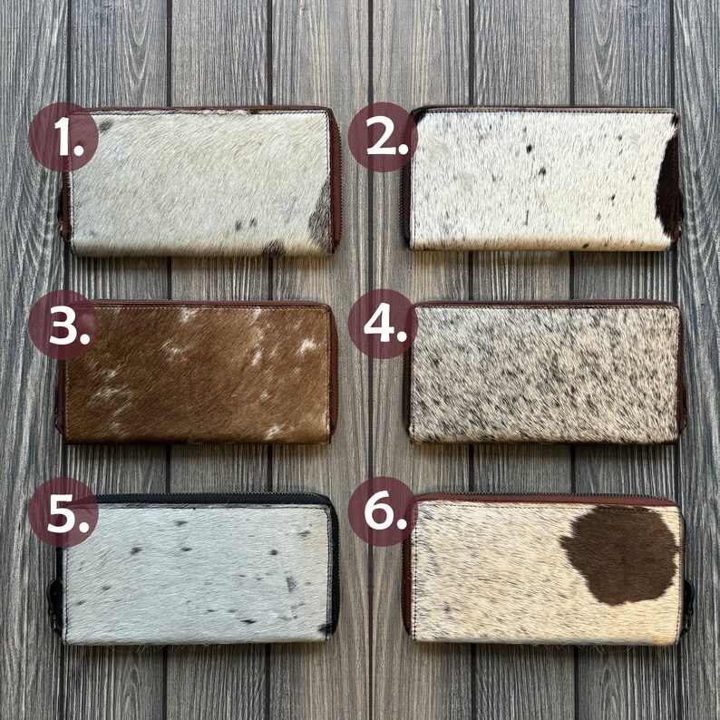 Double Sided Cowhide Women's Clutch Wallet