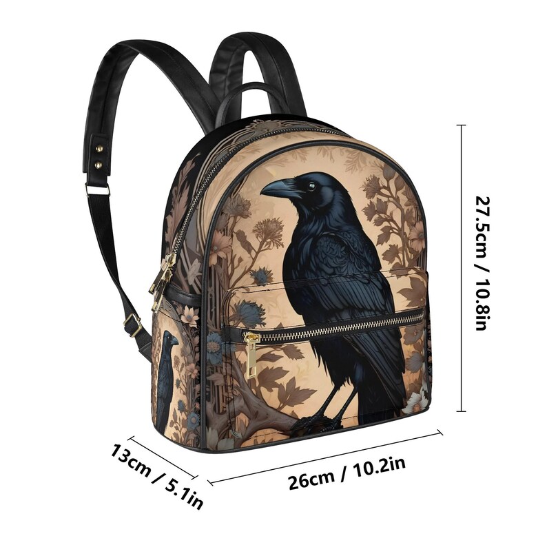 Dark Witchy Vegan Leather Backpack PU Backpack Mini Backpack Cute Bags for Girls Women Gift Bags