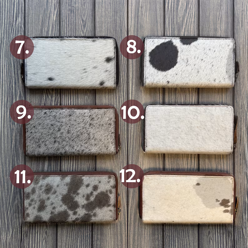 Double Sided Cowhide Women's Clutch Wallet