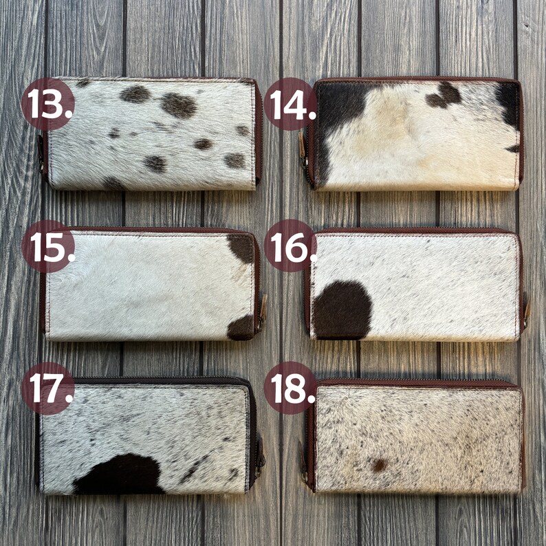 Double Sided Cowhide Women's Clutch Wallet