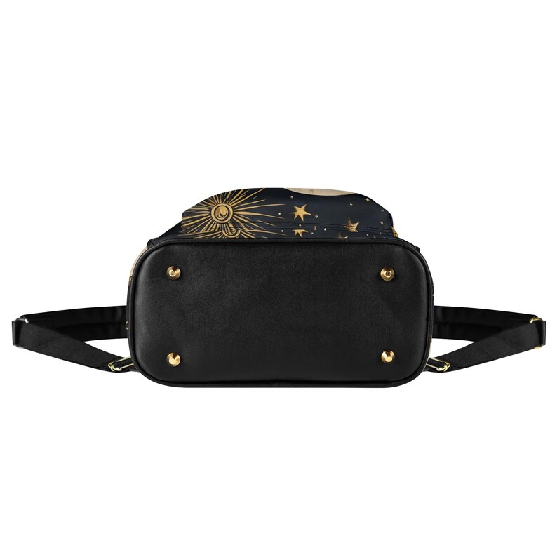 Sun Moon Love PU Leather Backpack