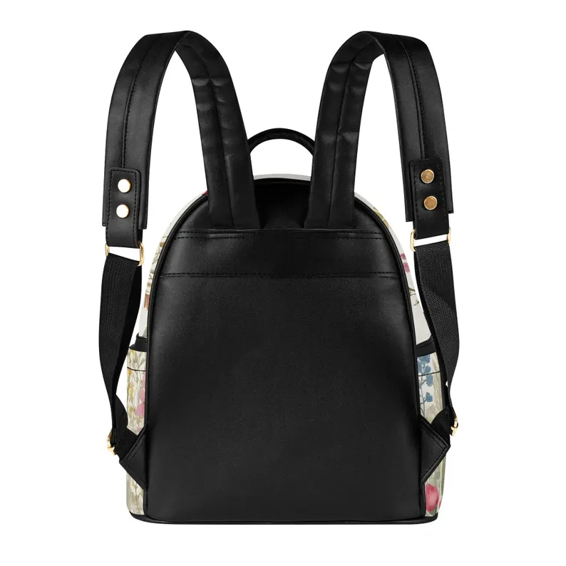 Luxury Flower PU Leather Backpack