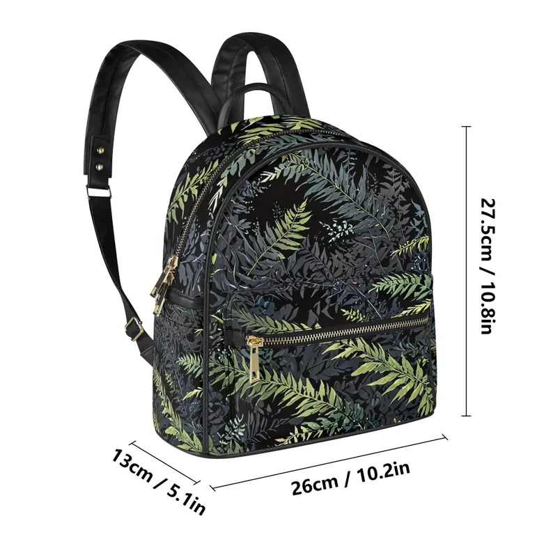 Cute Bag Green PU Leather Backpack