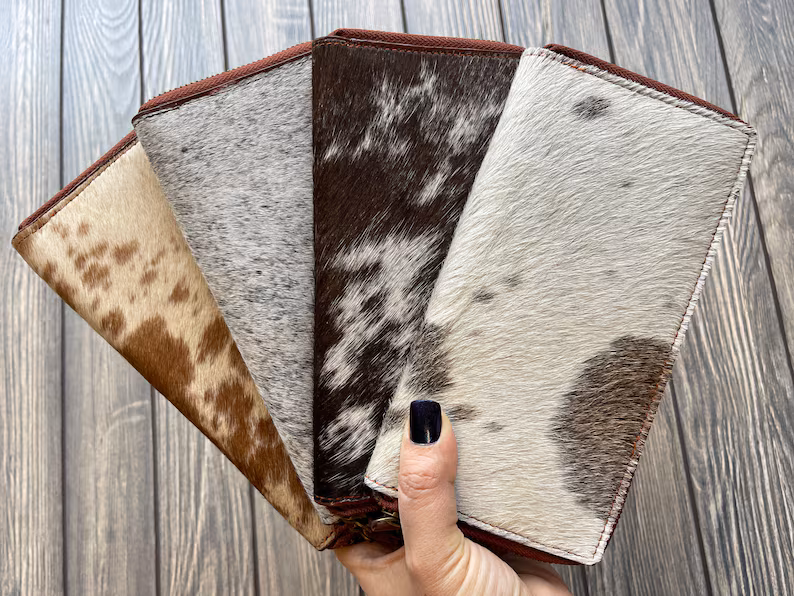 Double Sided Cowhide Women's Clutch Wallet