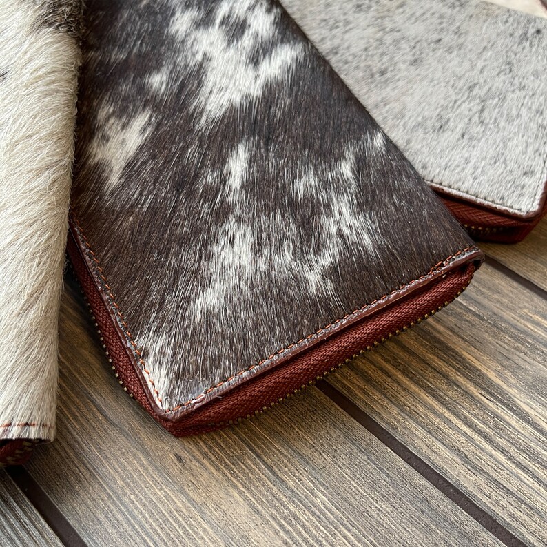 Double Sided Cowhide Women's Clutch Wallet