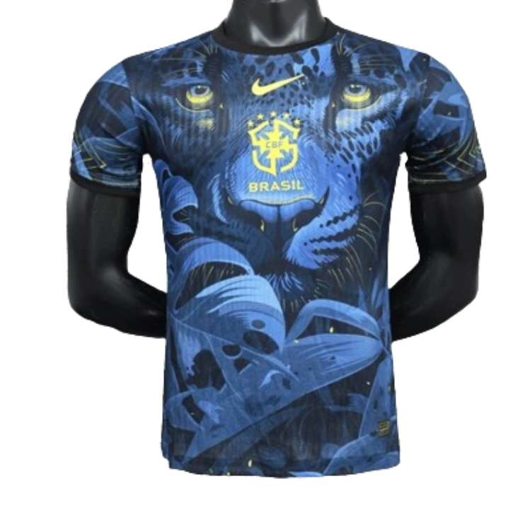 Brazil Nation 24/25 Panther Eyes Player Special Edition Blue Football Jersey