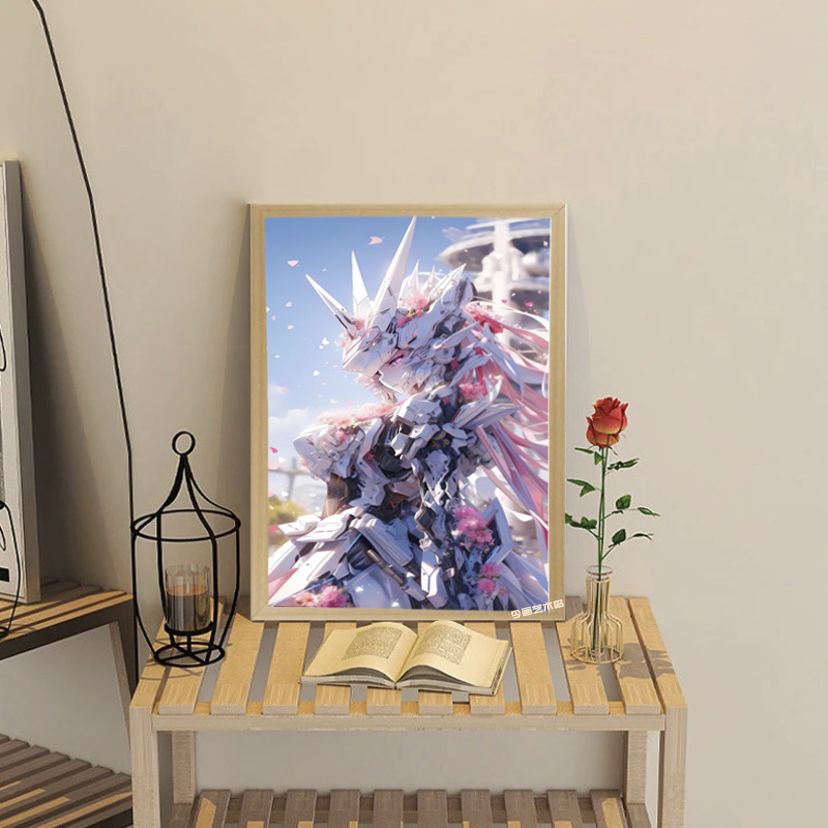 动漫高达灯光画充电抖音同款创意发光画ins卧室床头小夜灯氛围灯