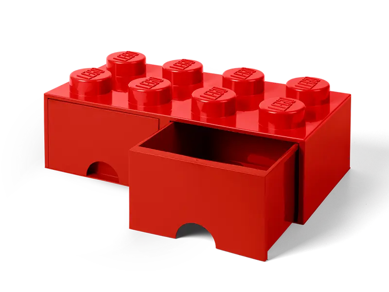 LEGO® 8-stud Bright Red Storage Brick Drawer