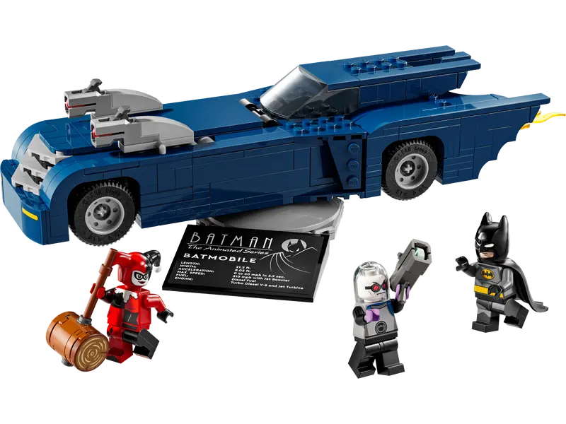 Batman™ with the Batmobile™ vs. Harley Quinn™ and Mr. Freeze™