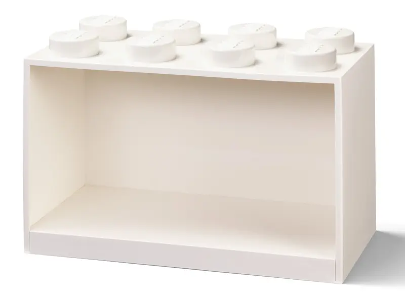 8-Stud Brick Shelf – White