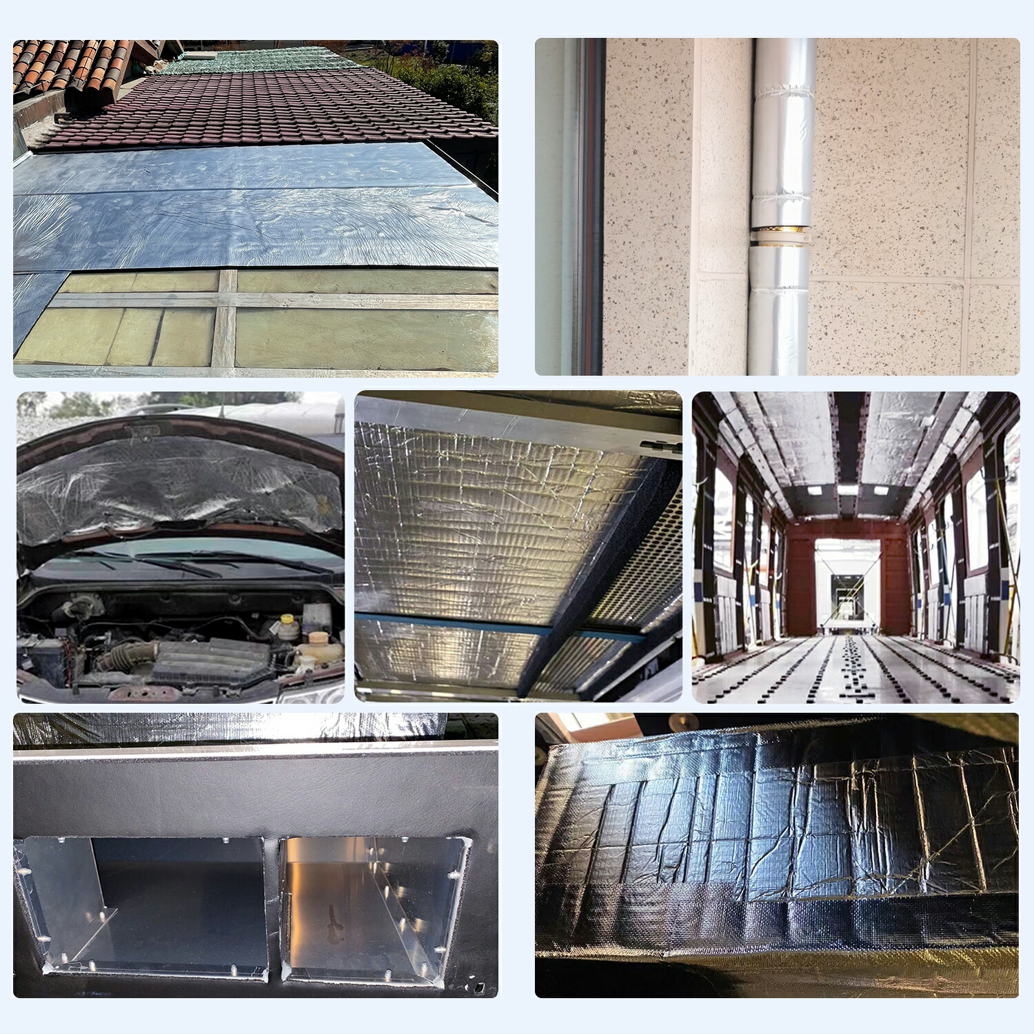 断熱シート 【厚さ20mm×幅1m×長さ10m】 車 断熱材 断熱マット 車用 防音 断熱 難燃性試験済み