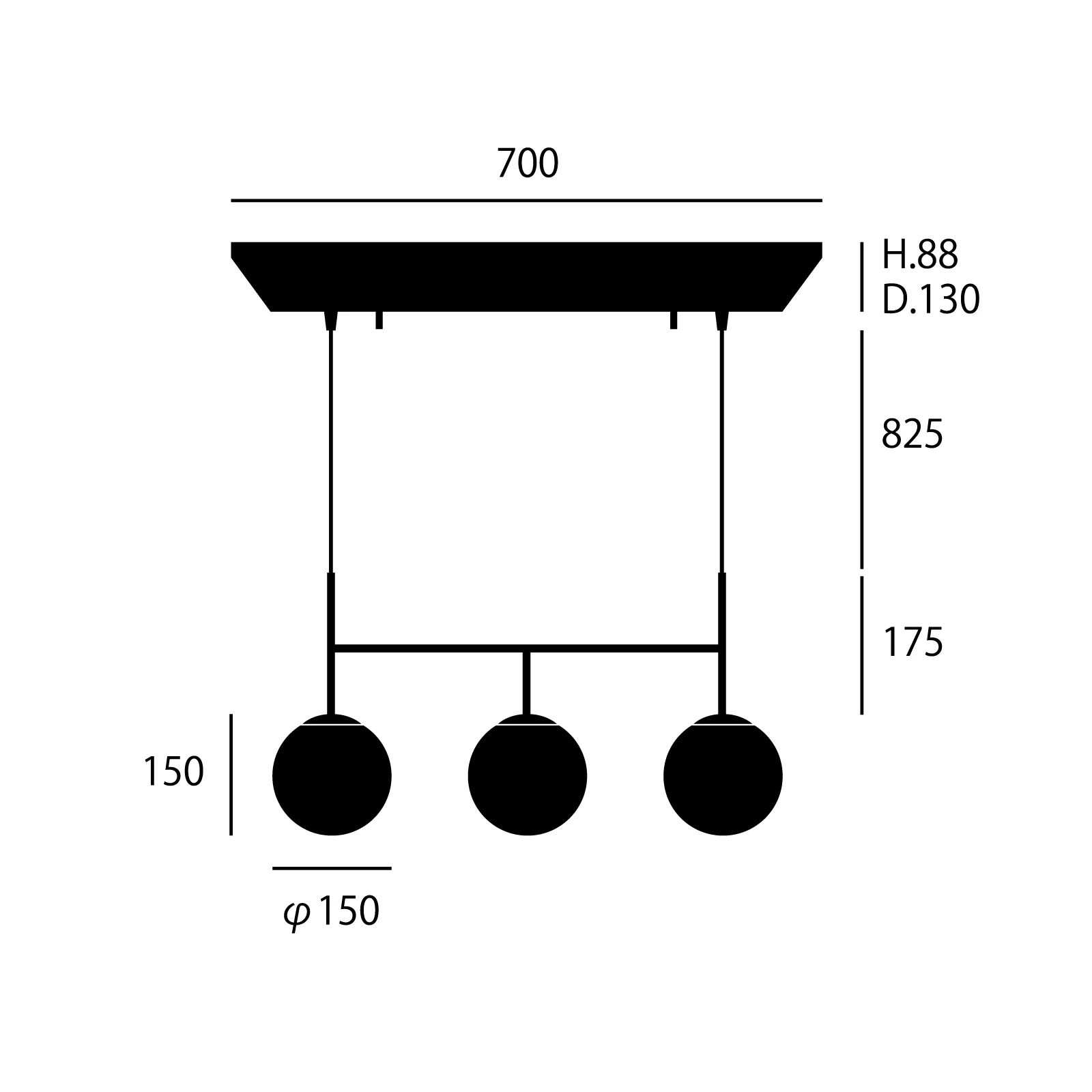 SB 3-pendant light (S)