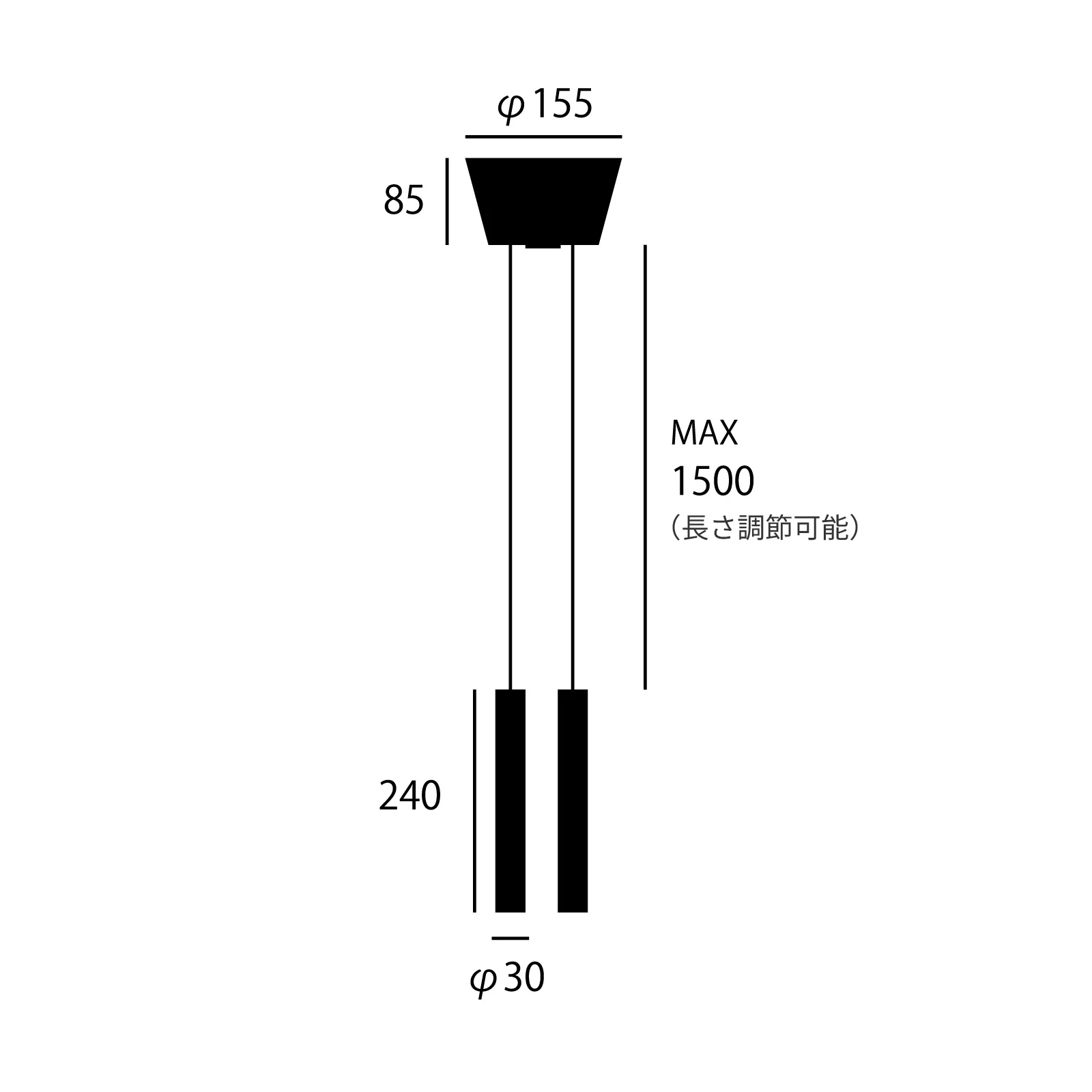 Club 2 LED-pendant light