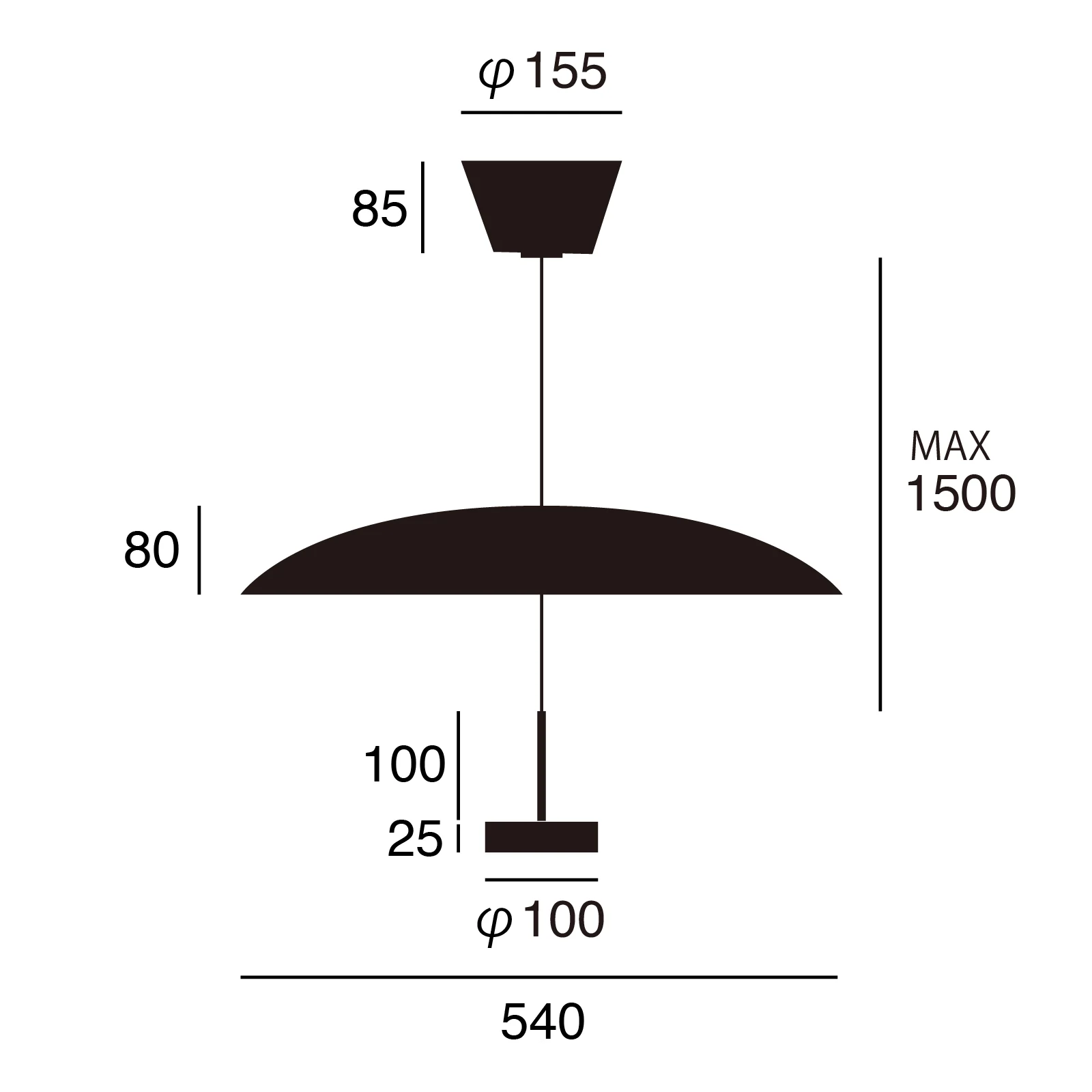 Core LED-shade pendant light