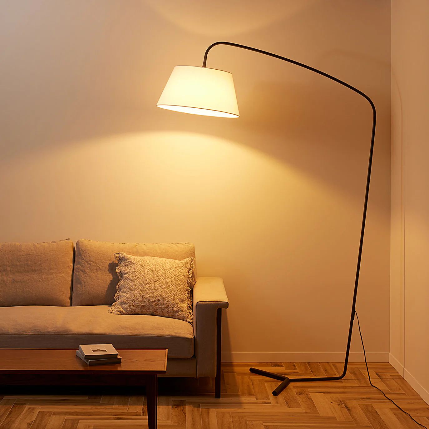 Espresso-living floor lamp