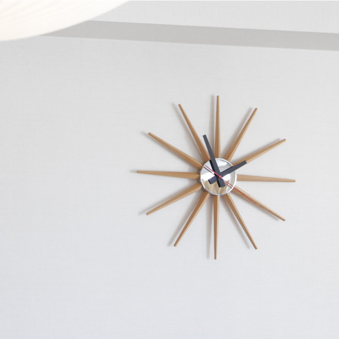 壁掛け時計 ナチュラル・北欧テイスト｜スイープムーブメント