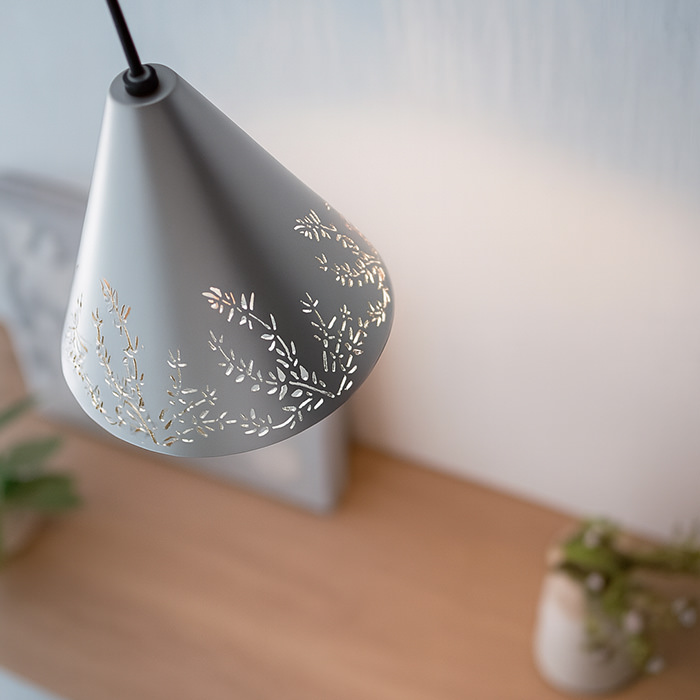 Botanic Glow ペンダントライト・シルバー色｜ダクトレール用