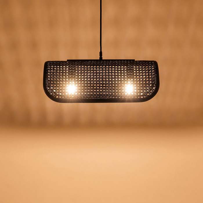 RATTAN-2 ペンダントライト｜ブラック