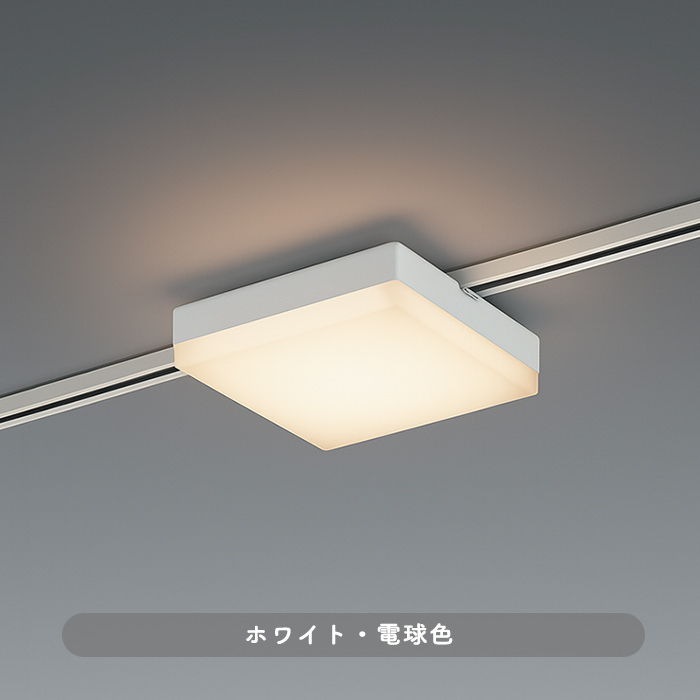 SQUARE SOLID ホワイト・電球色｜ダクトレール用