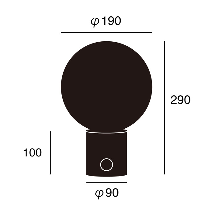 アッシュブラックコンクリートベース スタンド 充電式 | 各3色