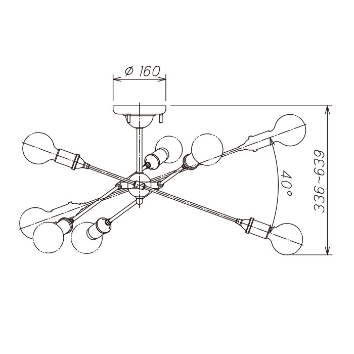 STEAMPUNK 6灯 シャンデリア