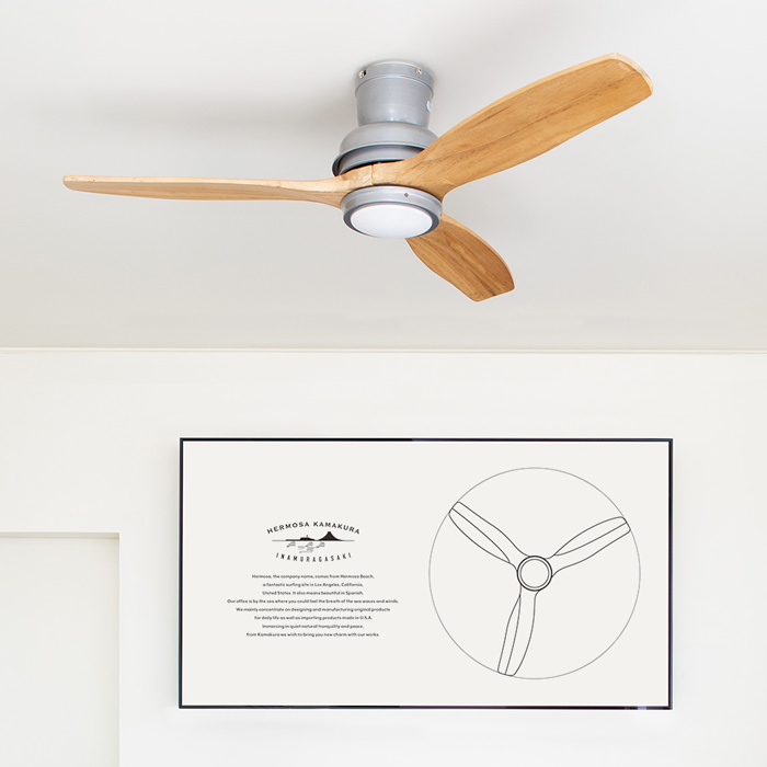 シーリングファンライト｜ナチュラル・リモコン・HERMOSA