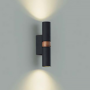 ブラケットライト 間接照明 黒 ウォールナット｜上下配光