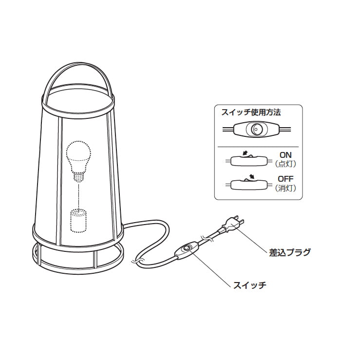 ANDO 和風スタンドライト・60W｜焦げ茶色
